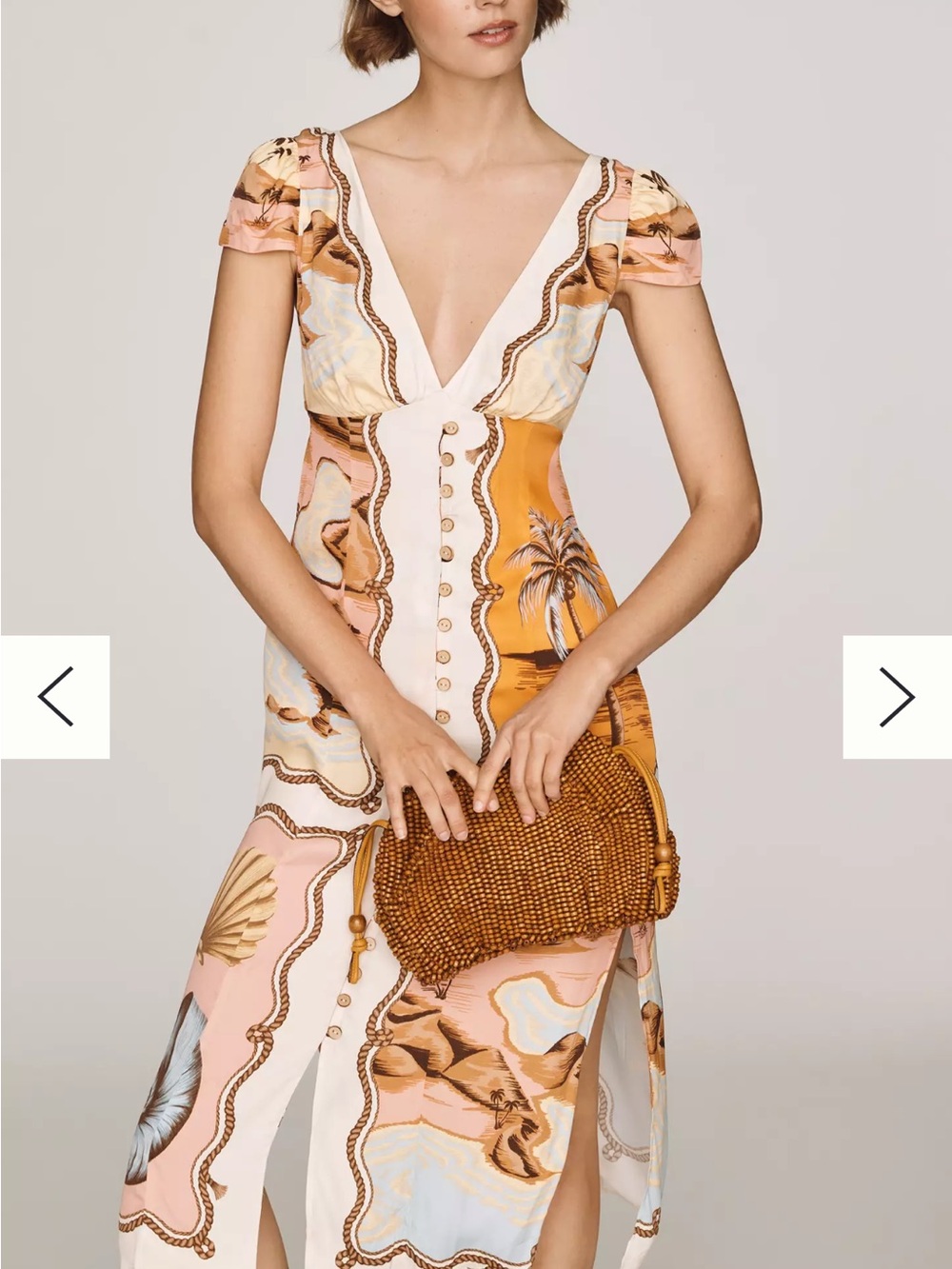 Farm Rio souvenir short sleeve midi dress - Picture 2 of 9